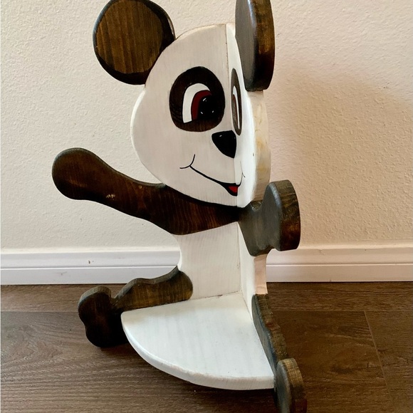 Vintage Wooden Panda Shelf 17 Inch - Picture 8 of 12